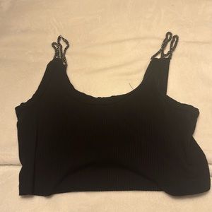 Emma and Sam cropped top with chain straps